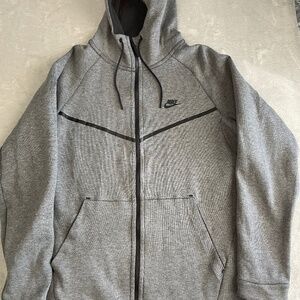 Nike Tech Fleece Windrunner Mens Full Zip Hoodie Sz XL Heather Gray 805144-091